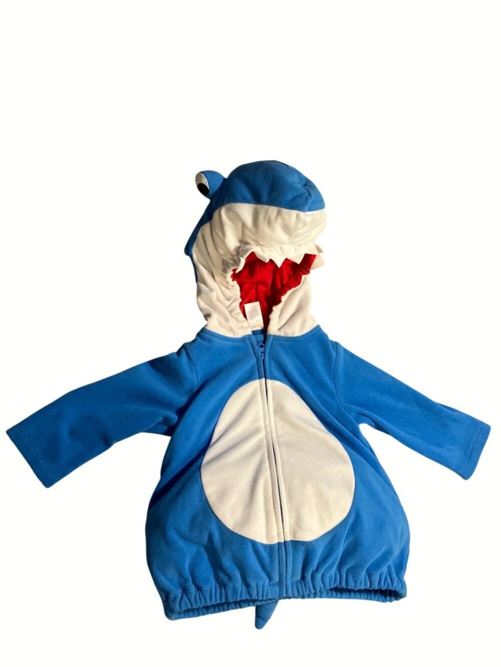 Carters Baby Shark Costume Blue and White Fleece Hooded Two Piece Set 18M - Picture 4 of 12